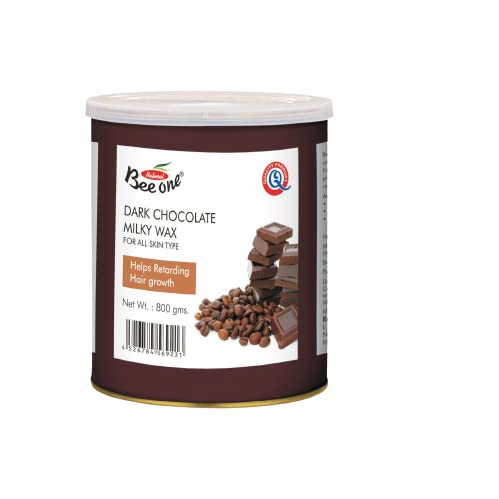 BEE ONE Dark Chocolate Milky Wax, 800g for Painless Hair Removal and Smooth Silky Soft Skin