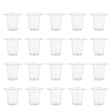 LIFKOME 20 Pcs 50ml Plastic Beakers Graduated Measuring Cups Laboratory Mixing Containers for Scientific and Industrial Use