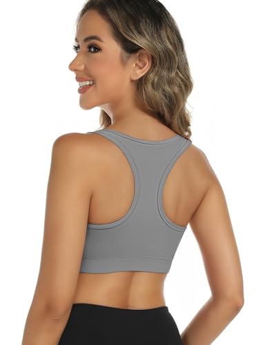 Image of Buauty 2 Packs Sports Bras for Women, Medium Support Sport Bras Push Up Yoga Racerback Bra, Gym Fitness Athletic Bra