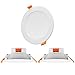 Produktbild ENUOTEK 12W LED Einbauleuchten Deckenleuchten Einbaustrahler Flach Decke Bad Lampen IP44 Feuchtraum Dimmbar Deckenloch Durchmesser 120MM Warmweiß 3000K und Kaltweiß 5000K 3er Lampen