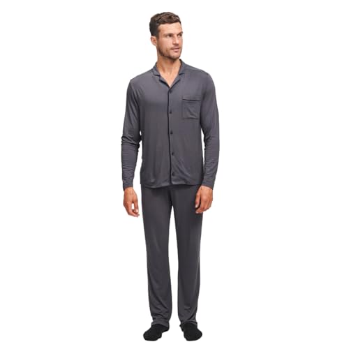 Men's Pajama Button Up Shirt Set