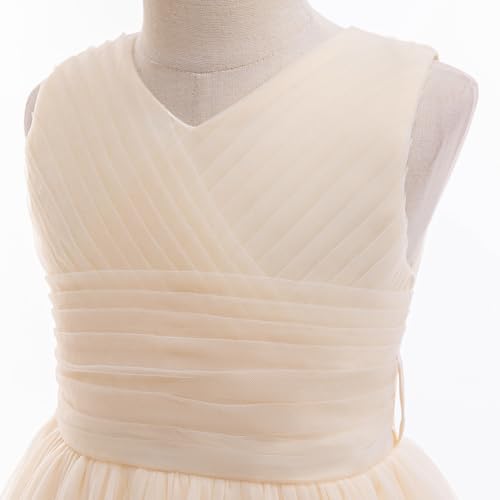 Flower Girl Dresses Kids Tulle Formal Ball Gown Wedding Bridesmaid Princess Pageant Birthday Party Dress2