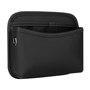 Car Seat Side Storage Pocket, Small Car Seat Organizers PU Leather Car Console Organizer Pocket Multifunctional Console Side Organizer Bag for Phone, Keys, Sunglass, Wallet, 1Pack