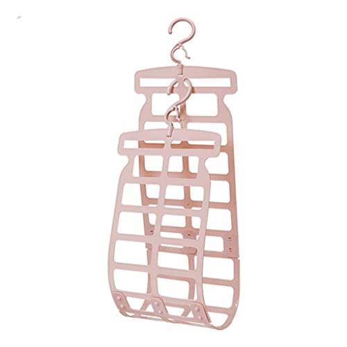 2 accesorios de secado de almohadas multifuncionales especiales ganchos para el hogar balcón fuera de la ventana estante de secado plegable (color: rosa)