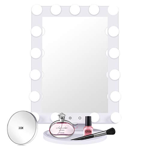 L'émouchet Lights Makeup Mirror for Makeup Dressing Table Set Plug in Illuminated Makeup Mirror with 17 Dimmable Bulbs and Smart Touch Control, Multiple Color Modes Vanity Mirror