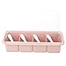 Soporte para condimentos Recipiente para condimentos PP 4 compartimentos Organizador de especias Dispensador de condimentos Mermeladas Sal Azúcar(Pink)