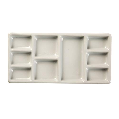 MEEDEN 9-Well Ceramic Artist Paint Palette