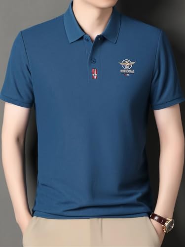 Image of GLASGO Men's Premium T-Shirt | Stylish Polo Tee for Men | Casual & Comfortable Fit 75% Cotton, 25% Blend Regular Fit | Trendy Men's TEE-Shirt | Polo