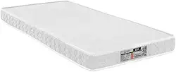 Colchão Infantil Solteiro Lino 148cm x 68cm x 10cm Premium Anti-Ácaros, Branco, Confortável