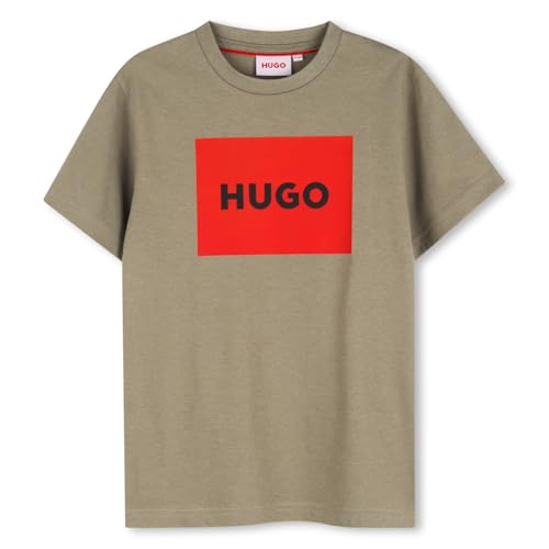 HUGO G00572 T-shirt garçon confortable anti-irritation en pur coton