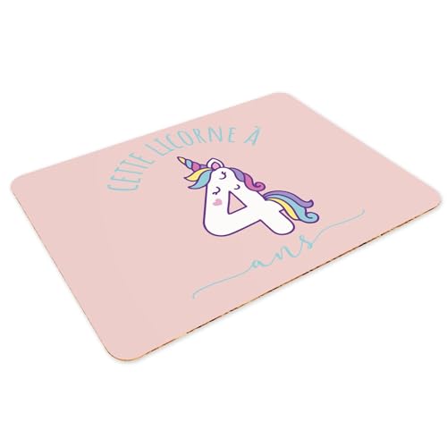 Napperons de Table Souples Licorne Rose Protège-Table contre les Taches - 3