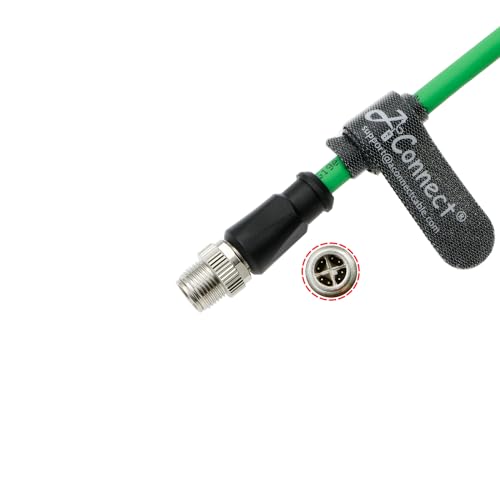 Cable Ethernet Cat6ae M12 a RJ45 2 m Verde miniatura 2