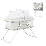 MFSLOVE Tragbares Babybett mit Insektennetz, Reisebett, Babywiege, Faltbare Babywiege von Neugeborenen bis 6 Monaten
