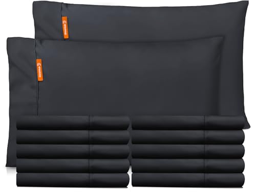 Recopilación de Funda para almohada los 5 más buscados. 45 Dreamlab 12 Fundas de Almohada Premier 1800 Collection | Pack Ideal para Hotel o Casa de Microfibra de Lujo Doble Cepillado, Hipoalergénicas | 12 Piezas Tamaño King Size: 51 cm x...