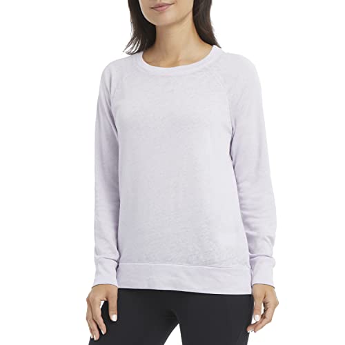 Image of Danskin Women's Long Sleeve Mineral Wash Pullover Top