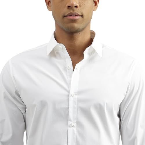 Image of United Colors of Benetton Slim Fit Spread Collar Solid Shirt