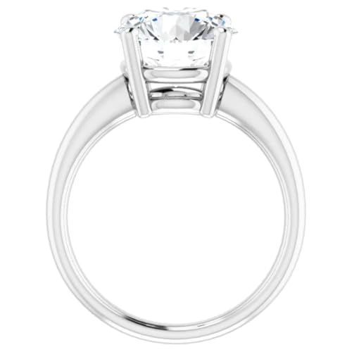 3 Ct. Round Brilliant Cut Lab Diamond Engagement Ring4