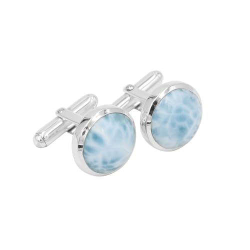 Mancuernillas de Plata 925 con Piedra Natural para Hombre miniatura 1
