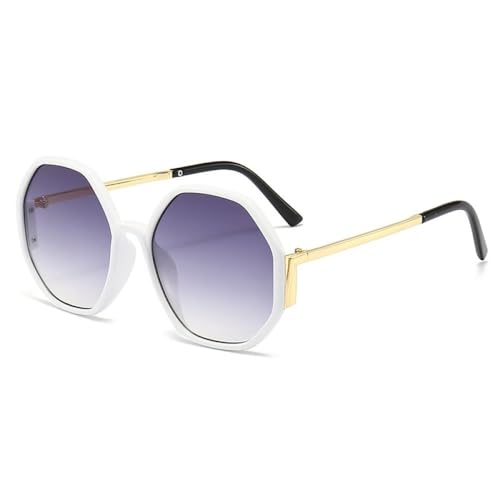 Lunettes de soleil hexagone pour femme et homme avec protection UV400
