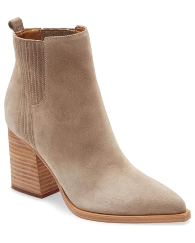 Imily Bela Womens Ankle Boots Pointed Toe Chunky Stacked Mid