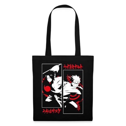 Spreadshirt Naruto Shippuden Cooles Design Mit Sasuke & Naruto Einkaufstasche, One size, Schwarz Spreadshirt Naruto Shippuden Cooles Design Mit Sasuke & Naruto Einkaufstasche, One size, Schwarz