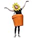 Gupgi Potted Sunflower Costume for Adult Potted Flower Costume Set Unisex Hooded Flowerpot Sunflower Costume Halloween Party (Auburn, One Size)