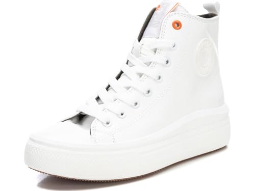 REFRESH - Zapatilla Cierre de Cremallera para Mujer, Color: Blanco, Talla: 37