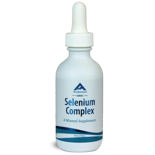 Anderson Ionic Selenium Complex Liquid Selenium Supplement Drops Supports Thyroid and Immune System Antioxidant Fights Free Radicals Mineral Glass Bottle with Dropper 40 Servings 2 fl oz