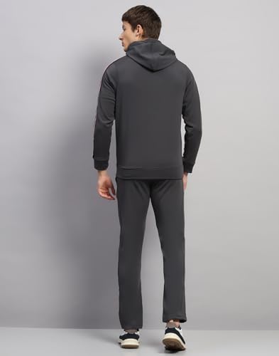 Image of Monte Carlo Mens Regular Fit Solid Collar Neck Full Sleeves Winter Tracksuit| Men Track Suit | Stylish Sportswear Set with Jacket and Lower | Activewear Set For Men's (Pack Of 1)