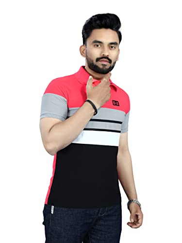 Image of Men's Regular Fit Striped Polo T-Shirts