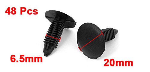 Sourcingmap® 48pz Rivetti in plastica nera
