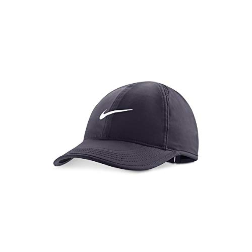 Nike レディース 調節可能なフェザーライトハット (グリッドアイアン/ブラック/グリッドアイアン/ホワイト)