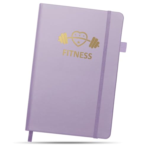 BIROYAL Trainingstagebuch Deutsch für Frauen mit 186 Workout für dein Krafttraining - Lila Undatierte Trainingsbuch - A5 Fitness Journal for Women - Abnehmtagebuch - Workout Planer für Gewichtsverlust