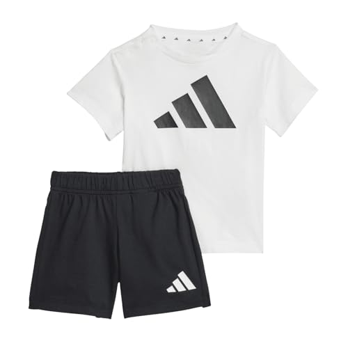 adidas ESSENTIALS T-SHIRT SET, Survêtement Mixte bébé, White/Black,