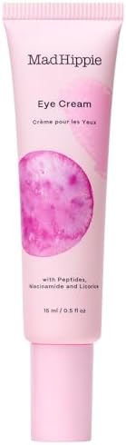Mad Hippie Eye Cream - Anti-Aging Under Eye Cream for Dark Circles and Puffiness with Niacinamide, with Skin-Brightening Vitamin C, 0.5 Oz