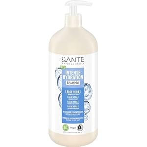 SANTE Naturkosmetik Intense Hydration Shampoo Aloe Vera + Mango Extract, Vegan Care Shampoo with Pump Dispenser, Strengthens and Hydrates Dry Hair, 950 ml