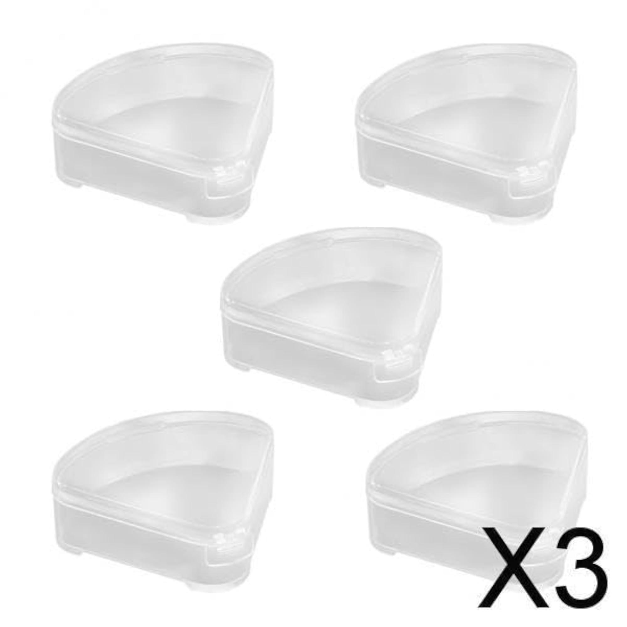 3x5x Triangle Puff Box Case Powder Puff Container