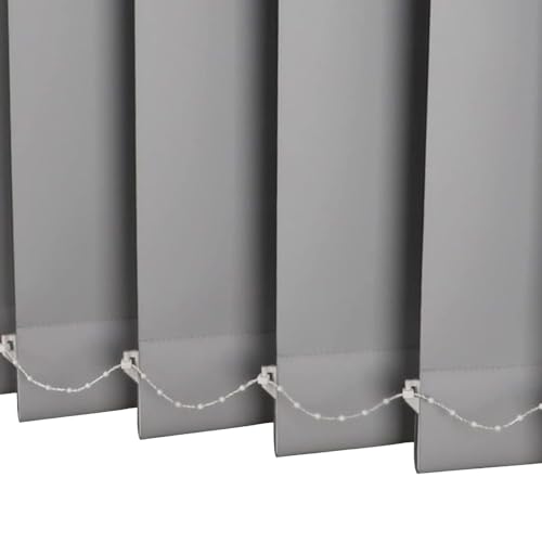 Cortina Lamas Verticales Gris,Persianas Verticales para Ventanas,Persianas Venecianas Verticales con Aislamiento Térmico,Cortinas De Lamas De Tela,para Salón Terraza Oficina,W×H-90x250cm/35.5x98in