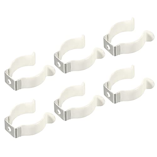 MECCANIXITY T8 U Clip Holder Bracket for LED Light Bulb Mounting Bracket Support Thicken Stainless Steel Fluorescent Tube Holder Lighting Accessories, Pack of 6