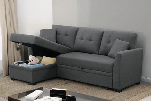 Modcart 81.5 Inch Convertible L-Shaped Sleeper Sofa thumb #2