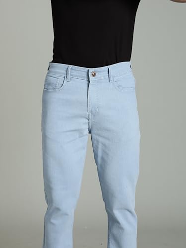 Image of INKD Men's Classic Regular Fit Jeans with 5 Pocket Styling | Mid- Rise | Soft & Stretchable | Men's Bottomwear (Available in Plus Sizes)
