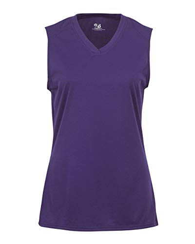 Badger Sport Purple Adult Large Sleeveless Wicking Tee