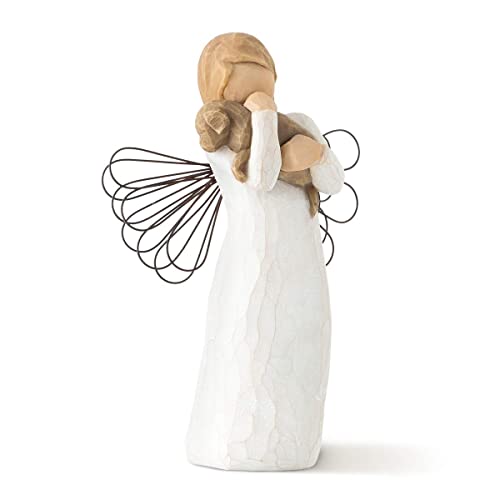 Willow Tree Angel of Friendship, for Those who Share The Spirit of Friendship, Angel Carrying Dog as...