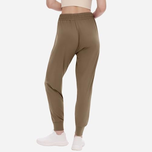 TNNZEET Women's Joggers with Pockets - High Waisted Sweatpants Tapered Leg Drawstring Lightweight Athletic Pants