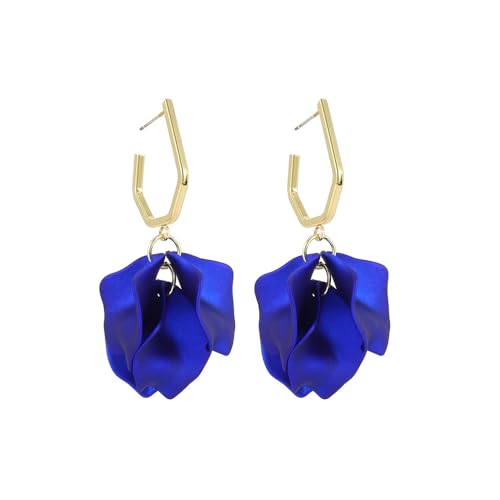 KBRPEY Orecchini Geometrici Esagonali Petali Pendenti Metallici Eleganti Gioielli Donna