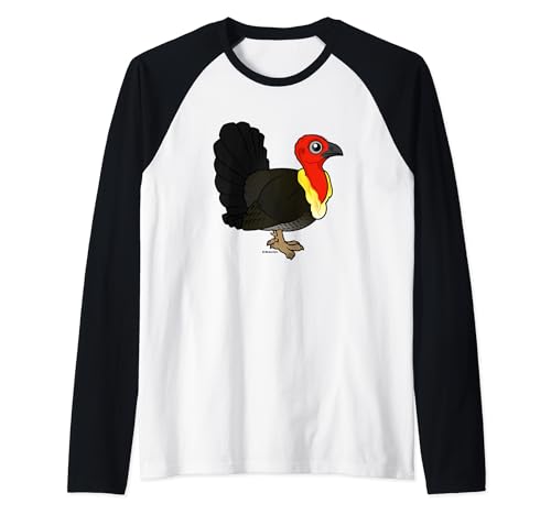 Birdorable Australian Brushturkey | Gweela or Scrub Turkey Raglan Baseball Tee