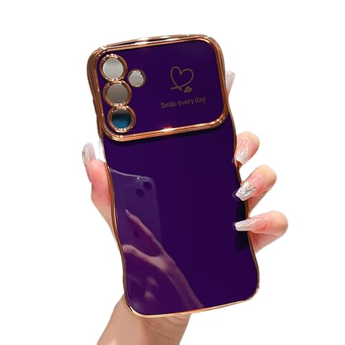 Coque Samsung Galaxy A14 4G/5G ZTOFERA bouclée rose à motif cœur pour femme