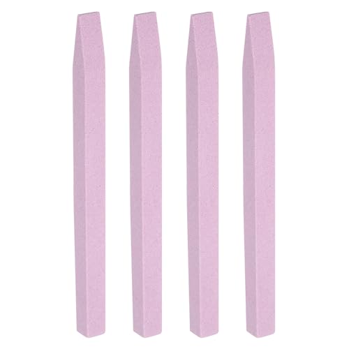 QUARKZMAN 4 Pezzi Pietra Pomice Lima Per Unghie, Bastone Levigante Pietra Pomice Rimuovi Cuticole Spingi Cuticole, Strumento Professionale Per Manicure In Pietra Quarzo Per Cura, Rosa