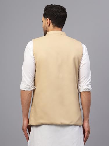 Image of LATEST CHIKAN Men's Traditional Tweed Cotton Checkred Premium Nehru Jacket /Waistcoat