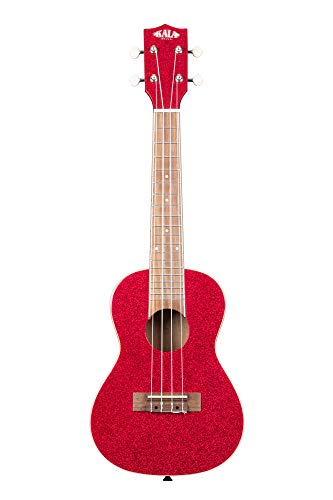 KALA KA-SPRK-RED UB-C Sparkle Series Ritsy Ukulélé concert avec housse Rouge - Les Beatles, Paul McCartney, John Lennon, RIngo Starr, George Harrison KALA KA-SPRK-RED UB-C Sparkle Series Ritsy Ukulélé concert avec housse Rouge